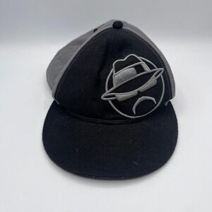 Lowrider Snapback Hat Black Gray Embroidered Logo Adjustable Cap Streetwear